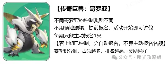 曙光重临巨兽讨伐指南