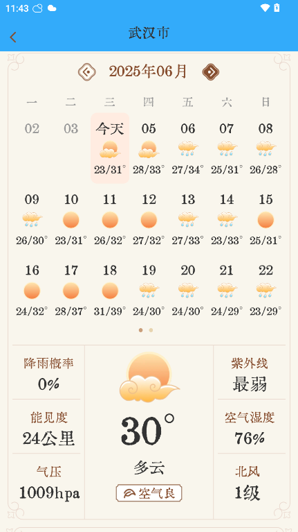 雨晴天气