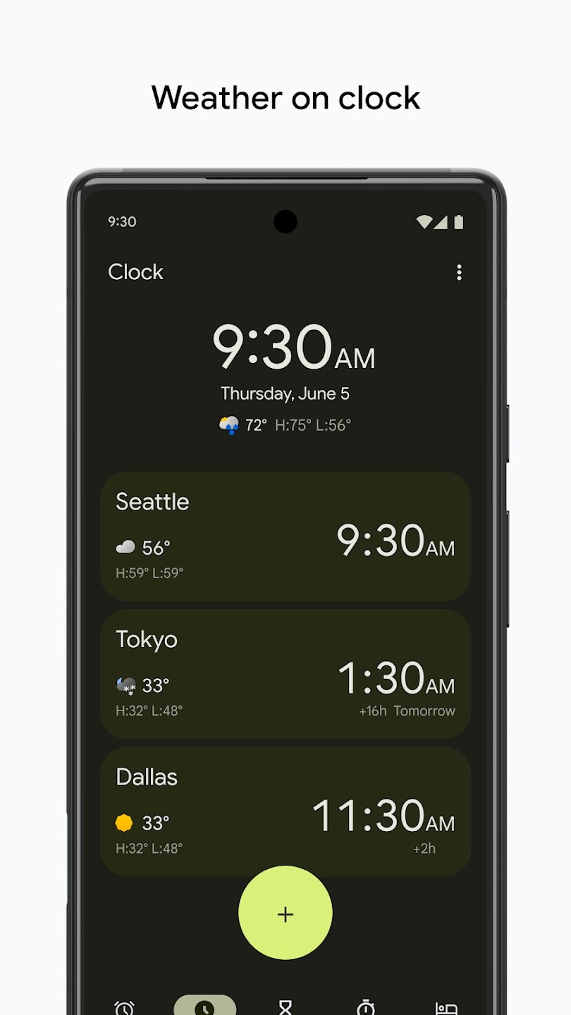 Google天气预报
