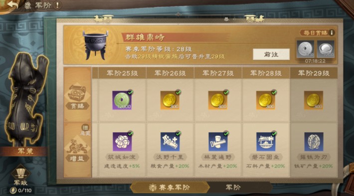 偃武手游赛季军策玩法与攻略