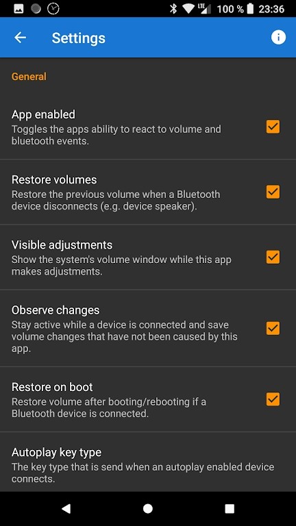 Bluetooth Volume Manager