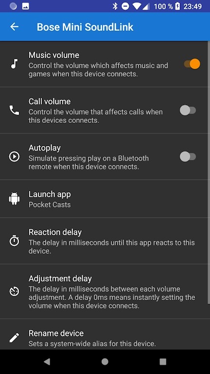 Bluetooth Volume Manager