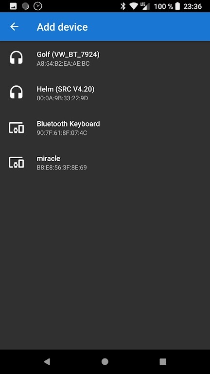 Bluetooth Volume Manager